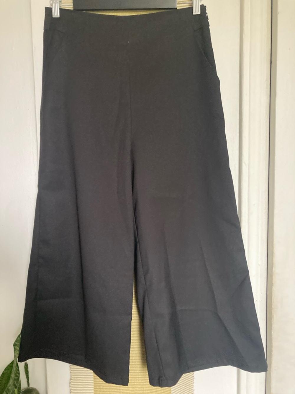 Stelen Wide Leg Cropped Black Women's Pants